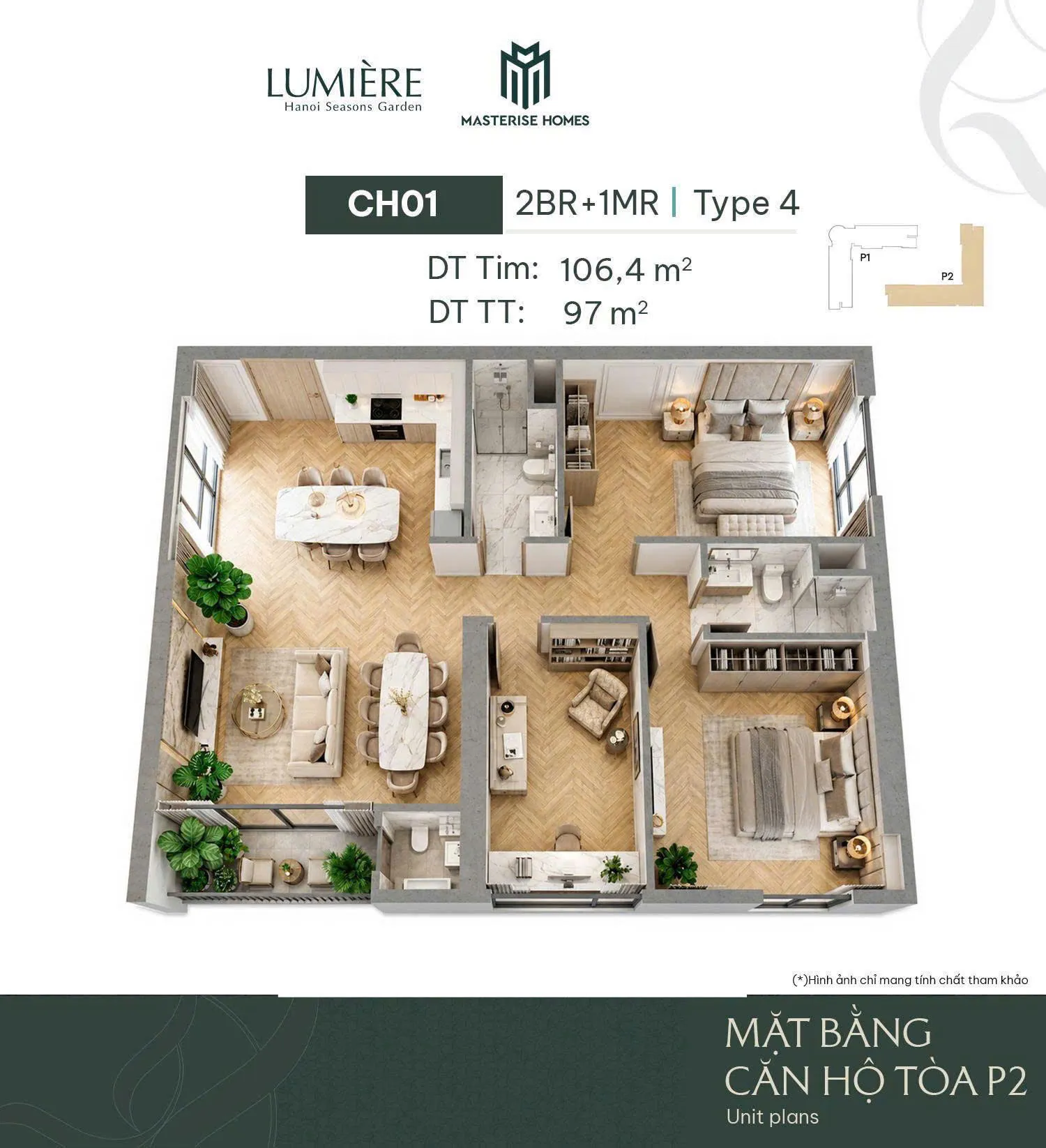can ho 2pn 1 106m2 lumiere hanoi seasons garden