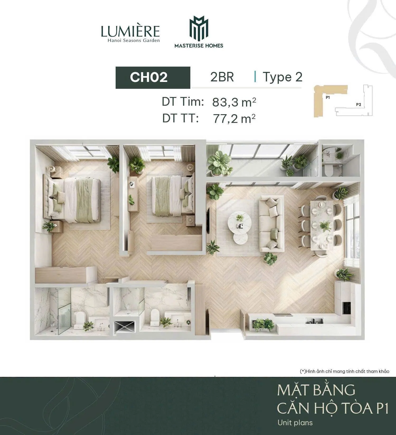 can ho 2pn 84m2 lumiere hanoi seasons garden