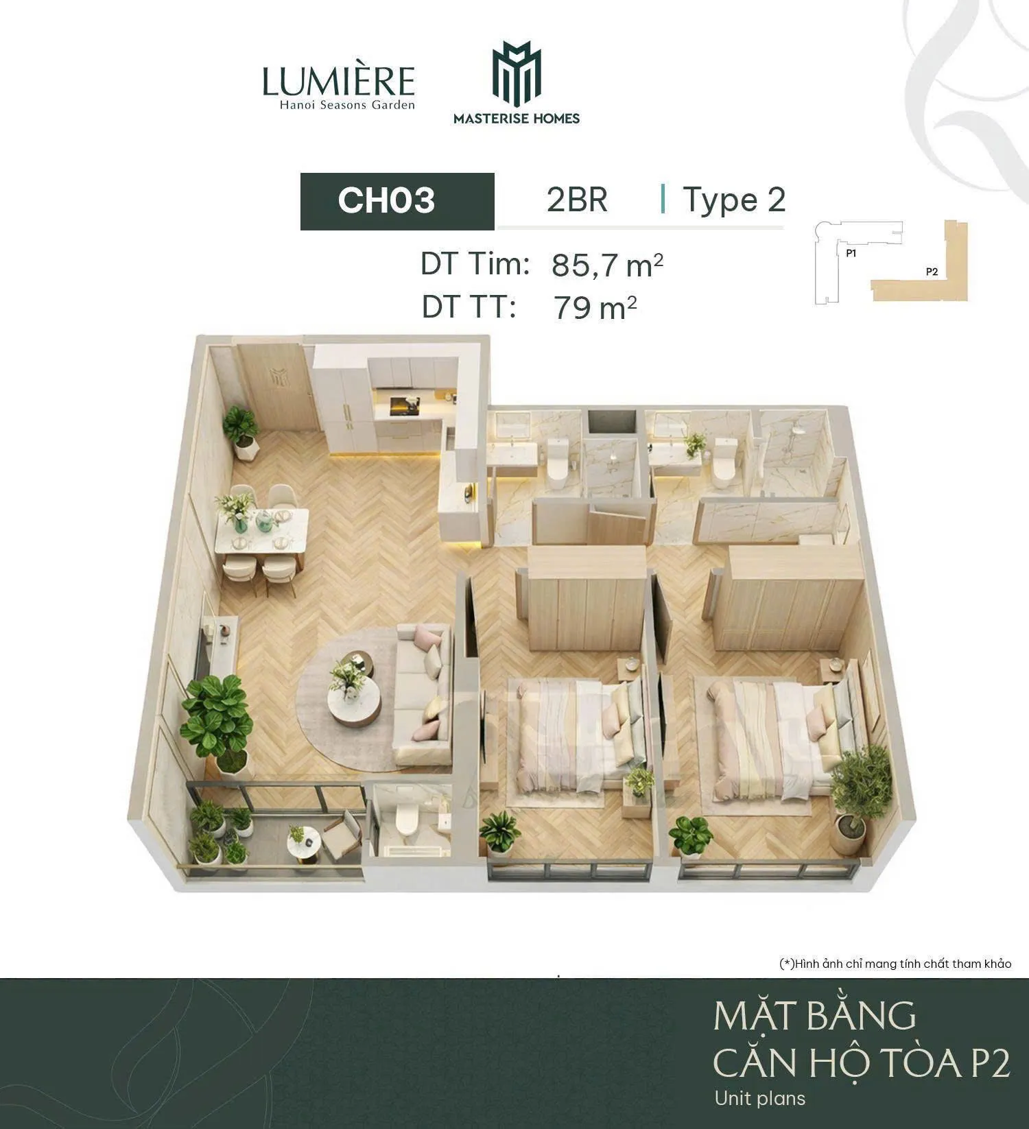 can ho 2pn 86m2 lumiere hanoi seasons garden